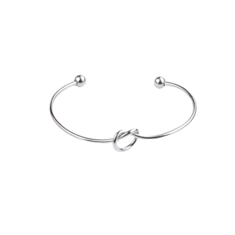KNOT BANGLE - POLISHED STAINLESS STEEL